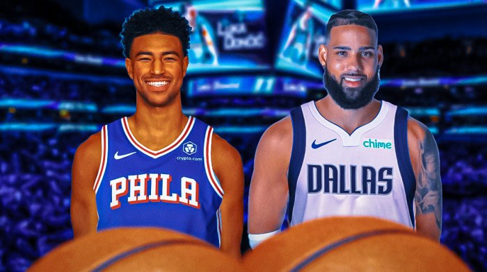 Mavericks' Caleb Martin and 76ers' Quentin Grimes