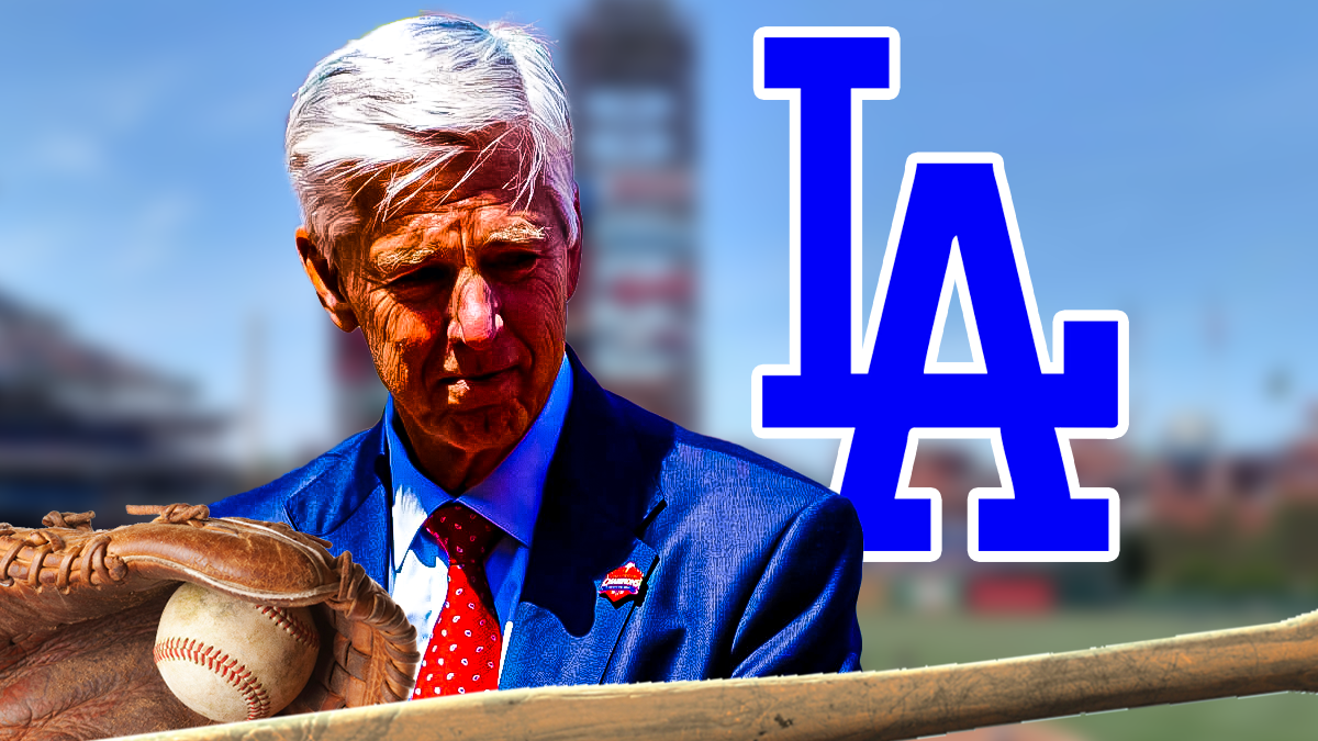 Phillies president of baseball ops Dave Dombrowski, Dodgers, Citizens Bank Park in back