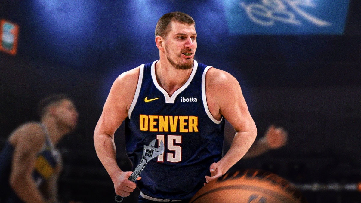 Nikola Jokic (Nuggets) holding a wrench