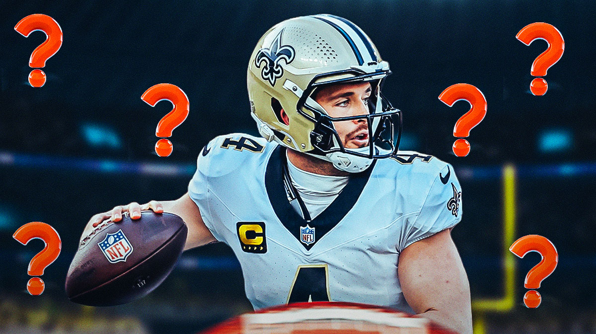 Derek Carr with question marks around the picture.