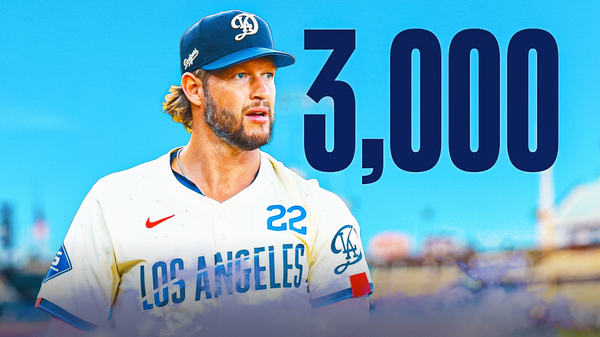 Dodgers pitcher Clayton Kershaw has a chance to hit 3,000 career strikeouts.