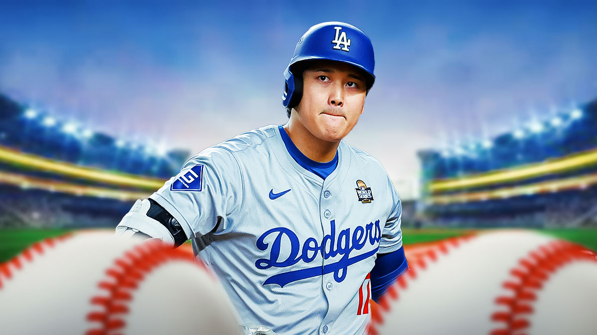Shohei Ohtani in a Dodgers jersey.