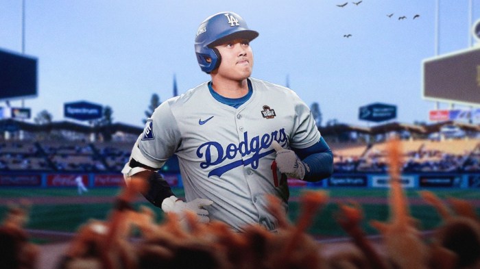 Los Angeles Dodgers star Shohei Ohtani in front of Dodger Stadium/