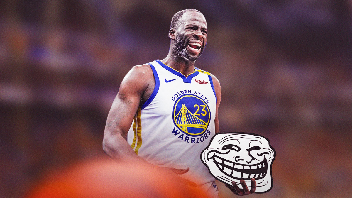 Draymond Green (Warriors) holding a troll face