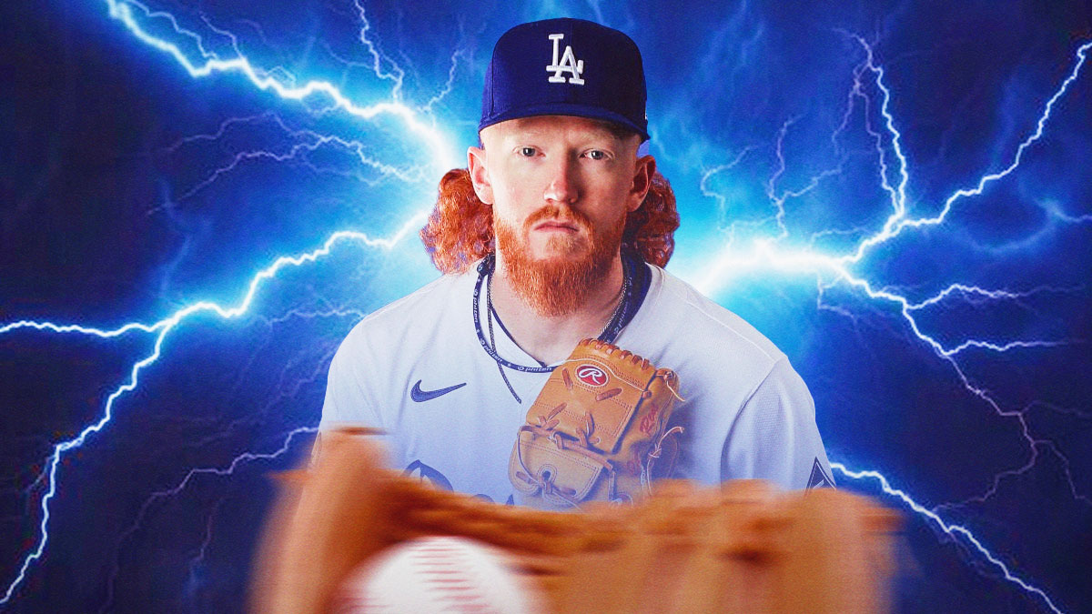 Dodgers pitcher Dustin May delivered an emotional strikeout on Sunday against the Padres.