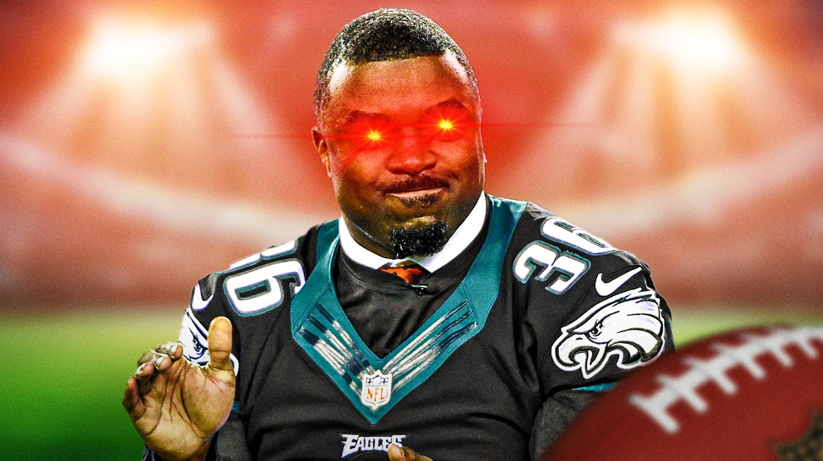 FORMER Eagles player Brian Westbrook with woke eyes