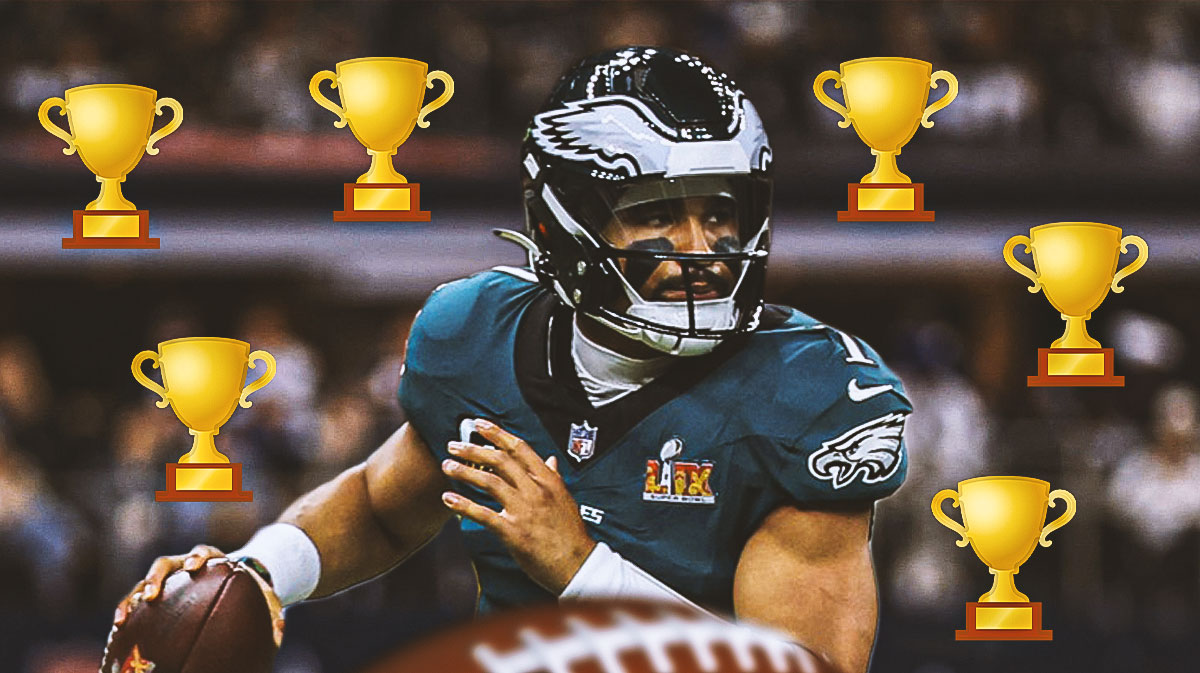 Jalen Hurts celebrates Philadelphia after winning Citizen of the Year award