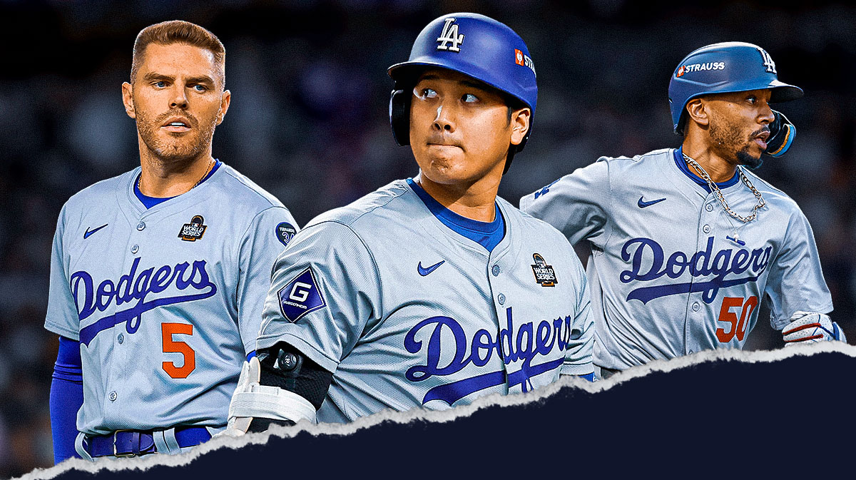 Shohei Ohtani, Mookie Betts and Freddie Freeman in Los Angeles Dodgers uniforms and Roki Sasaki made the top 100 as well.
