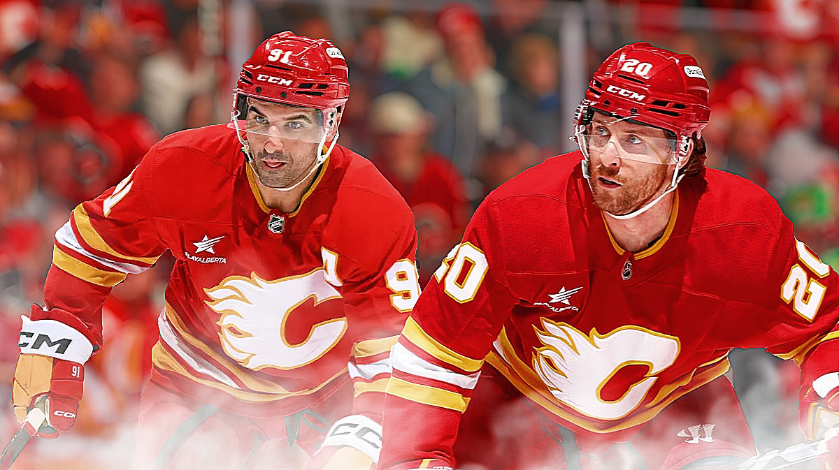 Blake Coleman and Nazem Kadri with the Calgary Flames
