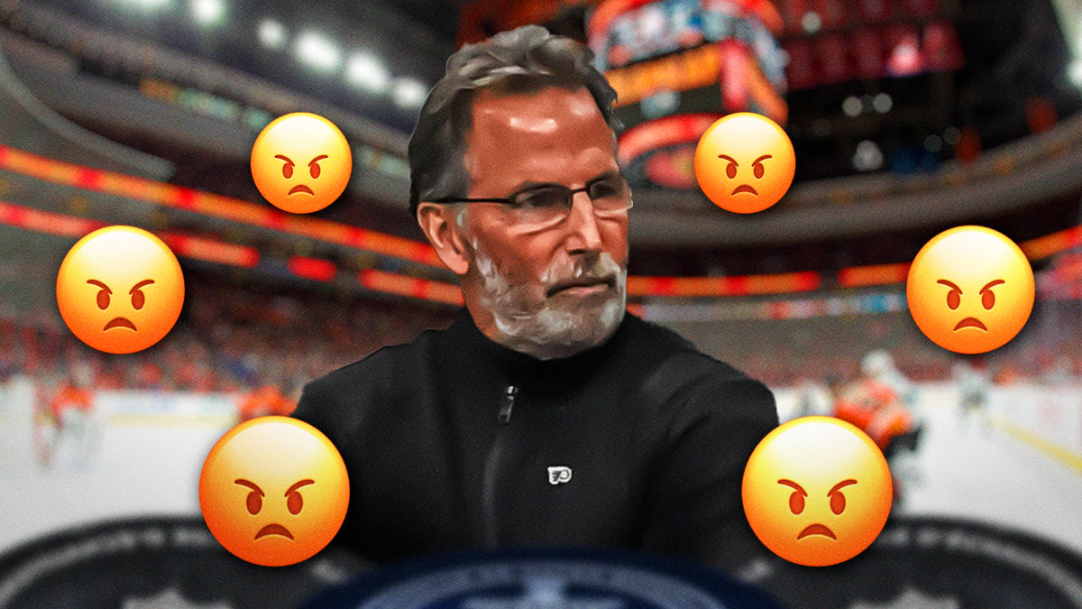 John Tortorella surrounded by 😡 emojis