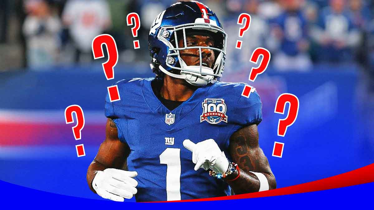 Giants' Malik Nabers with question marks around him