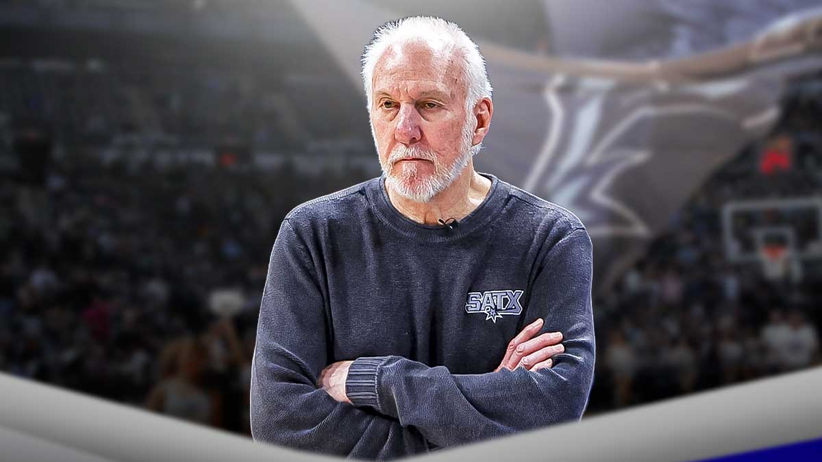 Spurs Gregg Popovich looking serious.