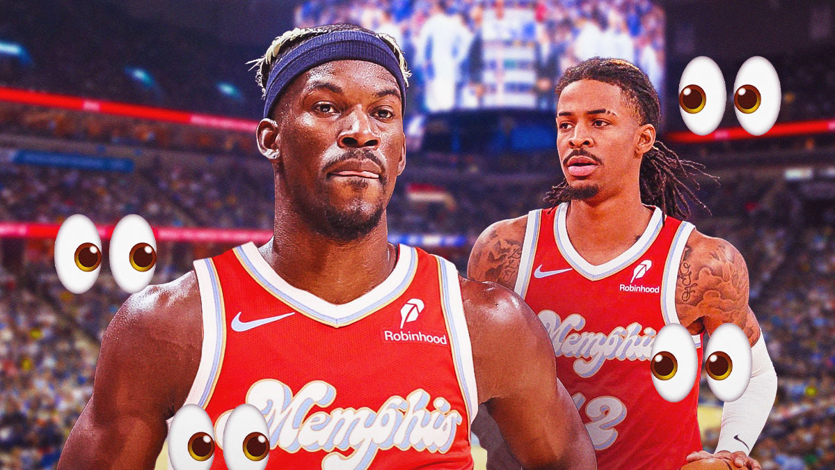 Ja Morant. Jimmy Butler in a Grizzlies uniform. Eyeball emojis all around