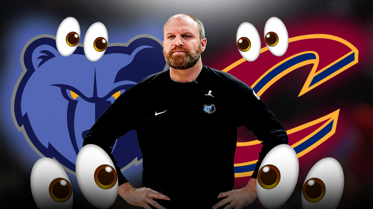 Taylor Jenkins, Memphis Grizzlies and Cleveland Cavaliers logos, eyes symbols