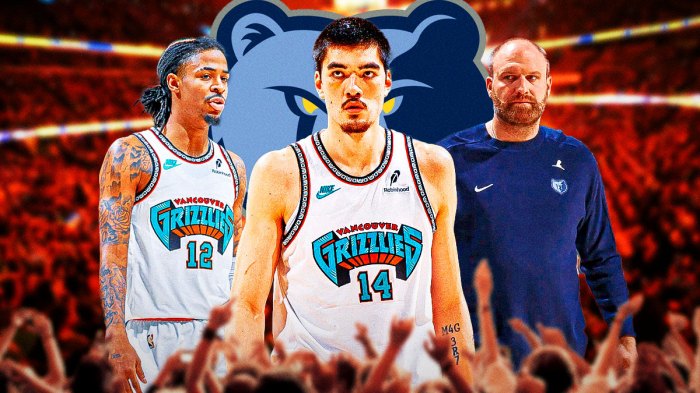 Zach Edey, Ja Morant, Taylor Jenkins, Grizzlies logo