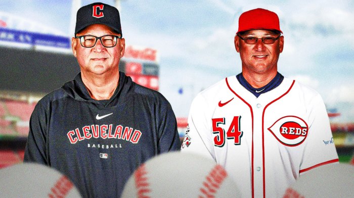Guardians Terry Francona next to Reds Terry Francona