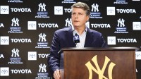 Hal Steinbrenner during a press conference at Yankee Stadium.