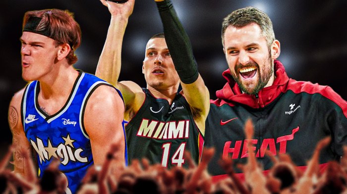 Heat's Kevin Love, Tyler Herro, NBA All-Star Slam Dunk Contest winner Mac McClung