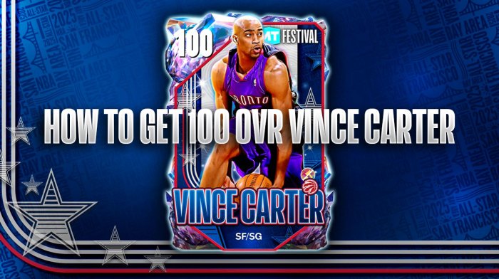 How to Get a 100 OVR Vince Carter in NBA 2K25 MyTEAM