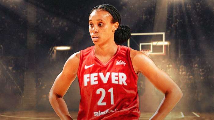 WNBA player Brianna Turner in an Indiana Fever jersey with the Indiana Fever arena in the background, free agency roster
