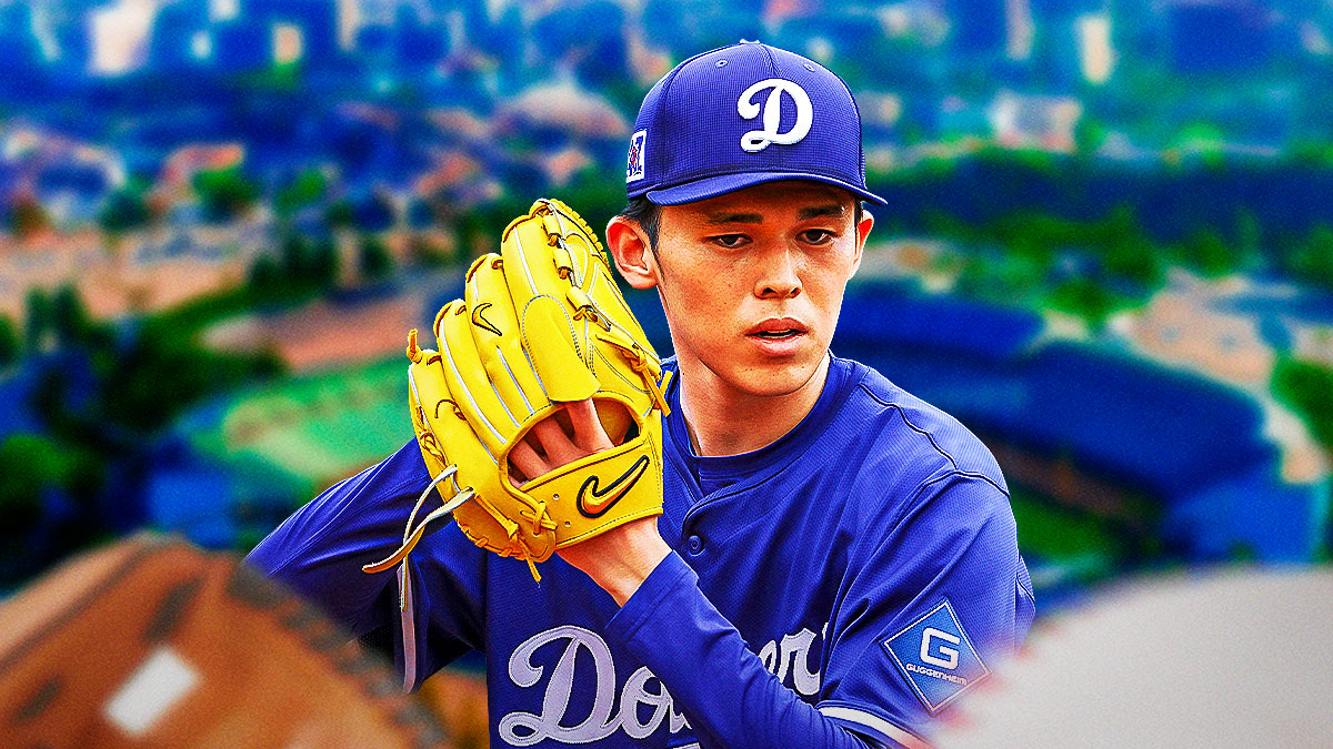 Roki Sasaki in the new MLB uniform for this season