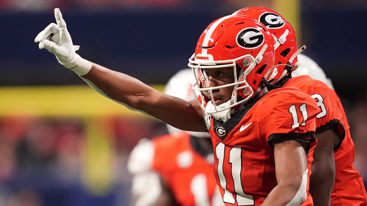 7. December 2024 years; Atlanta, GA, USA; Georgia Bulldogs Linebacker Jalon Walker (11) Reacts at Tekas Longhorns during the first half in the 2024 sec game at the Mercedes-Benz Stadium. Mandatory Loans: Dale Zanine-SMASN Pictures