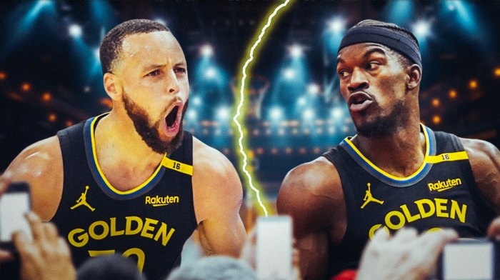 Golden State Warriors teammates Stephen Curry and Jimmy Butler