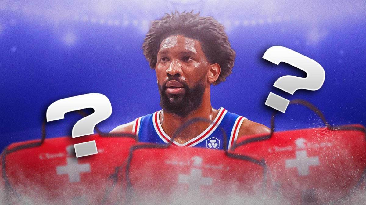 76ers' Joel Embiid surrounded by question marks