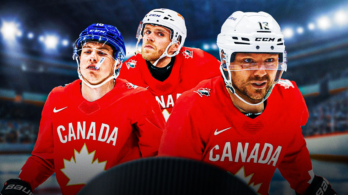 Photo: Team Canada stars Sam Reinhart, Connor McDavid, Mitch Marner all in Canada jerseys
