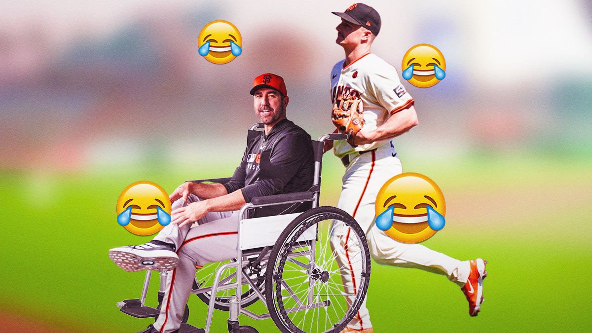 Justin Verlander’s hilarious wheelchair moment from Giants teammates during 42nd birthday