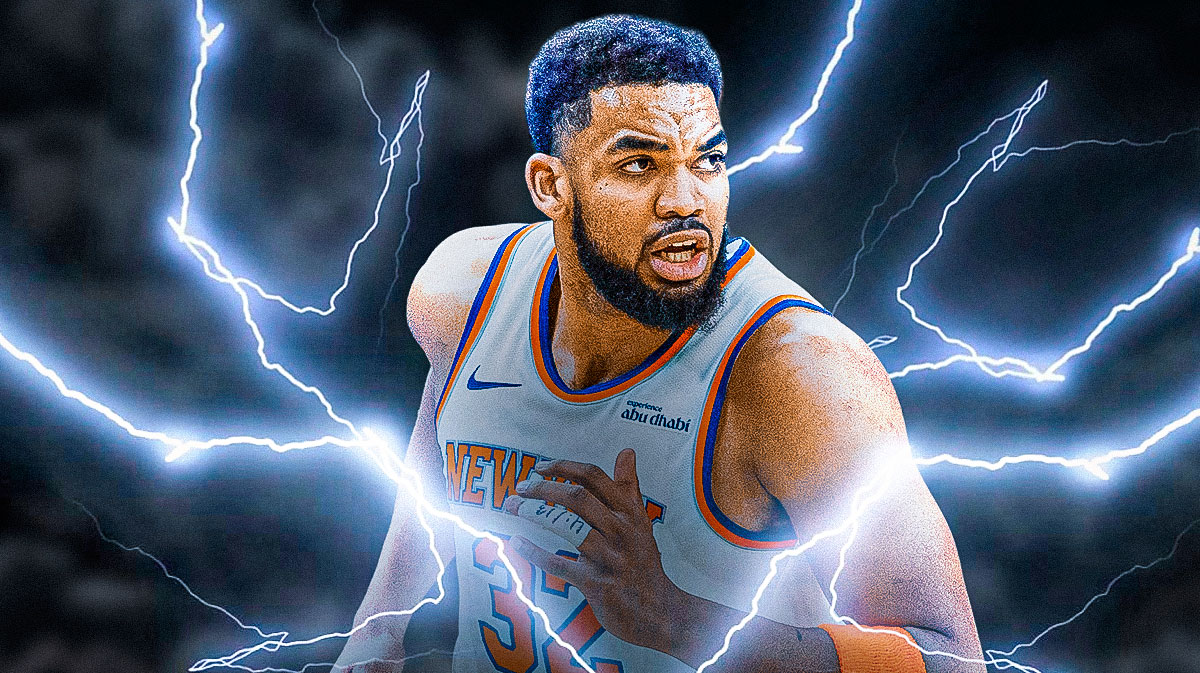 Knicks star Karl-Anthony Towns with electricity all around him