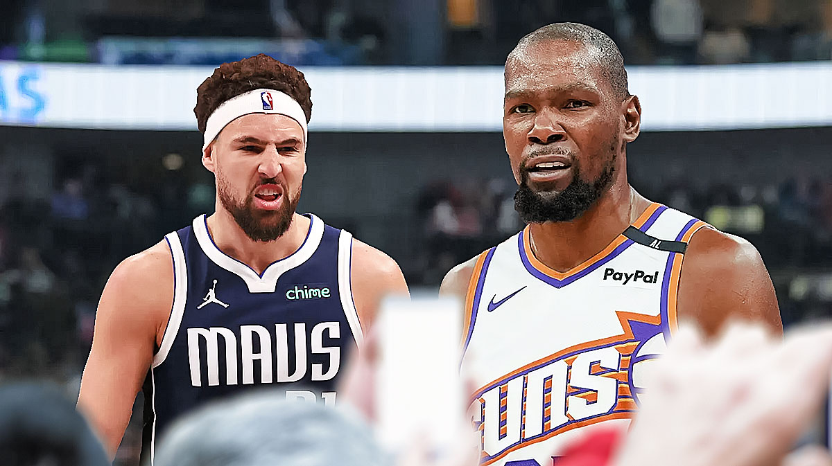 Kevin Durant and Klay Thompson look annoyed