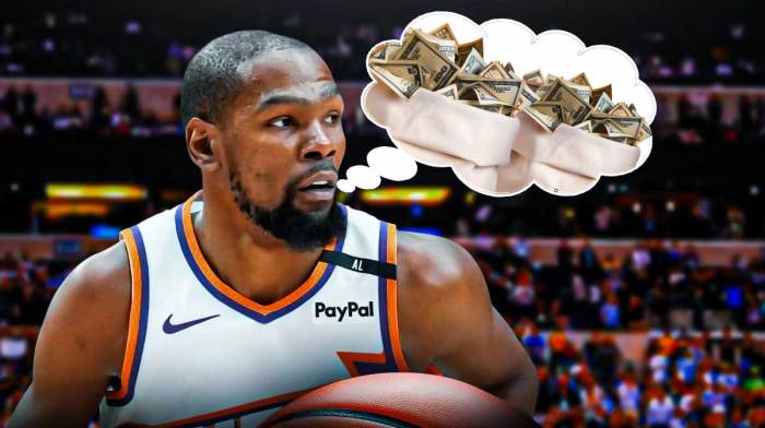 Suns' Kevin Durant thinking about money