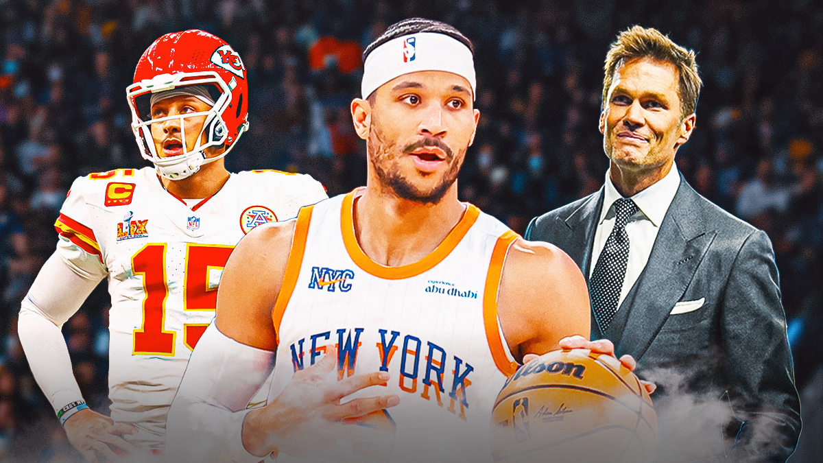 Josh Hart in between Patrick Mahomes and Tom Brady.