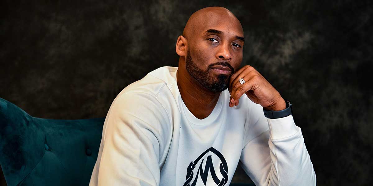 Kobe Bryant poses for a portrait inside of his office in Costa Mesa, California, on Jan. 17, 2020. Bryant, one of the greatest NBA players in history, is building an impressive resume in his post-basketball career, including winning an Academy Award.
