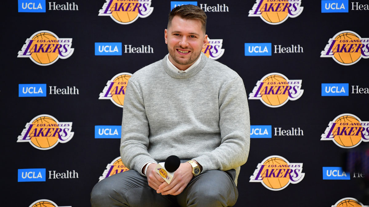 Los Angeles Lakers Guard Luka Doncic was presented in the UCLA Training Health Center.