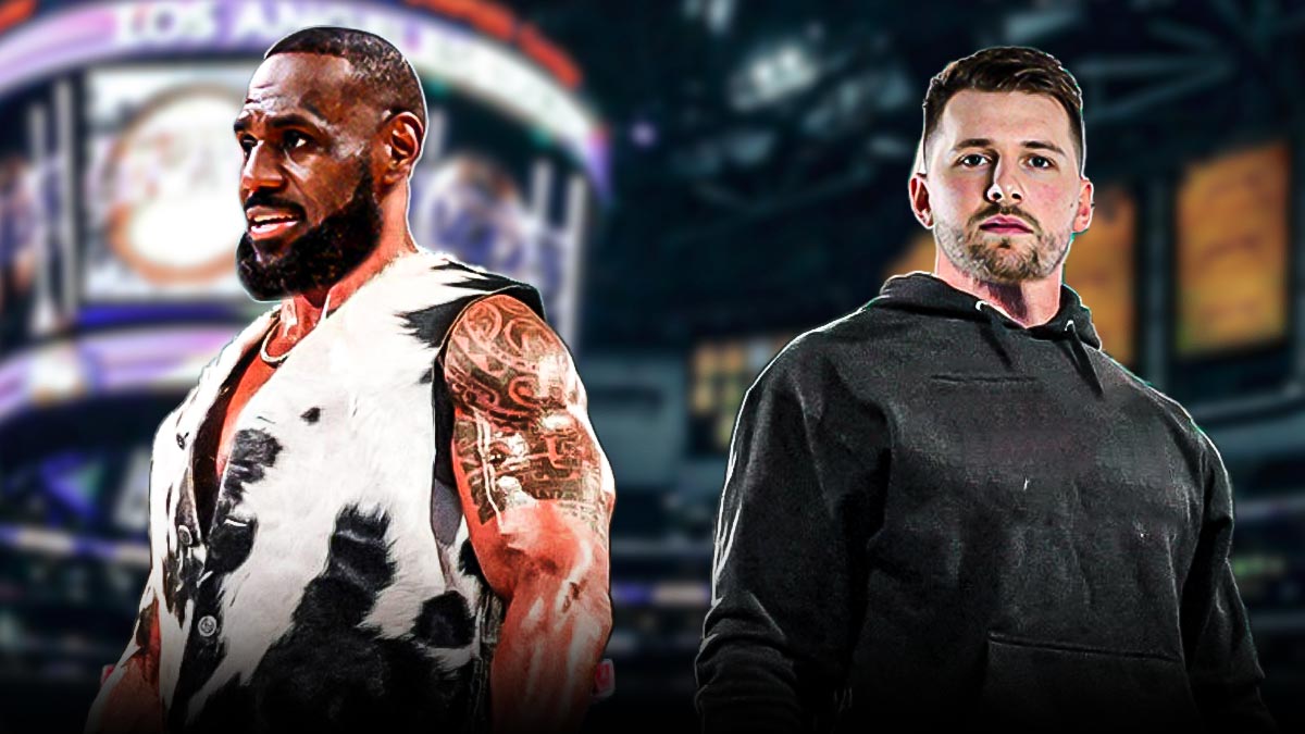 LeBron James and Luka Doncic of the Lakers.