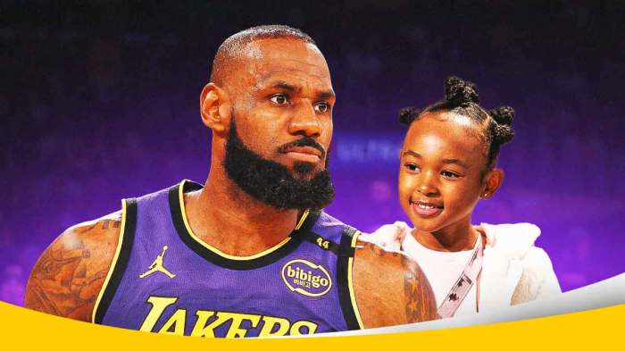 LeBron James beside Zhuri James