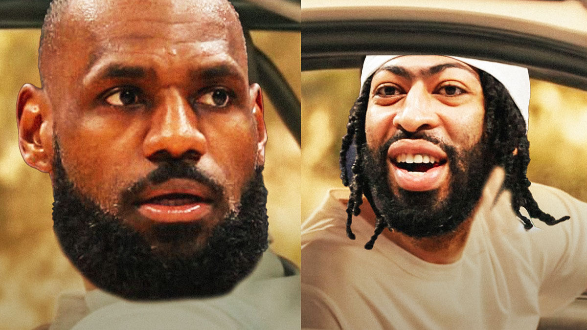 LeBron James (Lakers) and Anthony Davis as the Fast & Furious meme