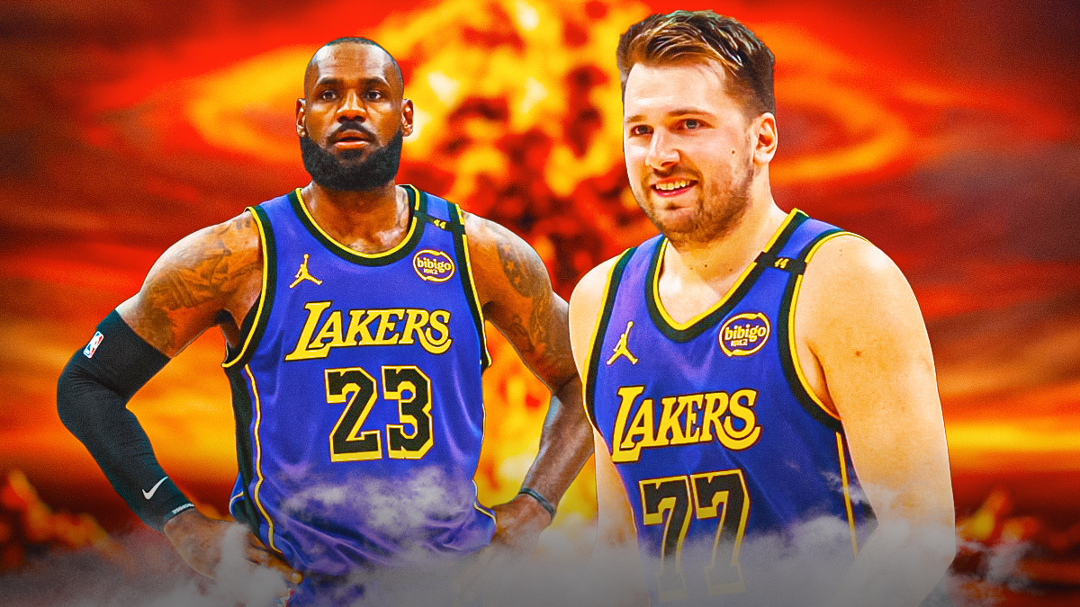 The Lakers' Luka Doncic hit LeBron James on an alley-oop, and fans went bonkers.
