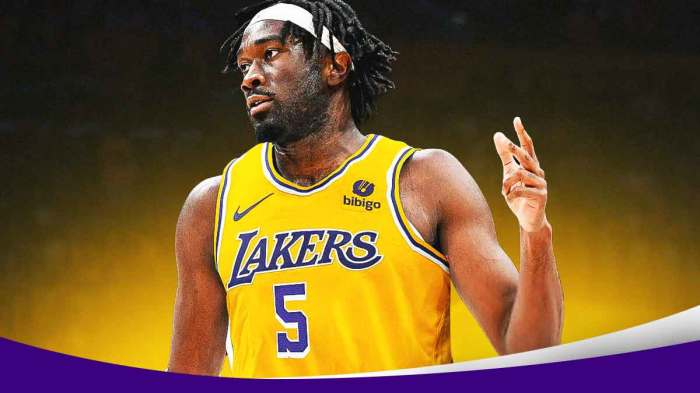 Mark Williams in Lakers #5 jersey, trade