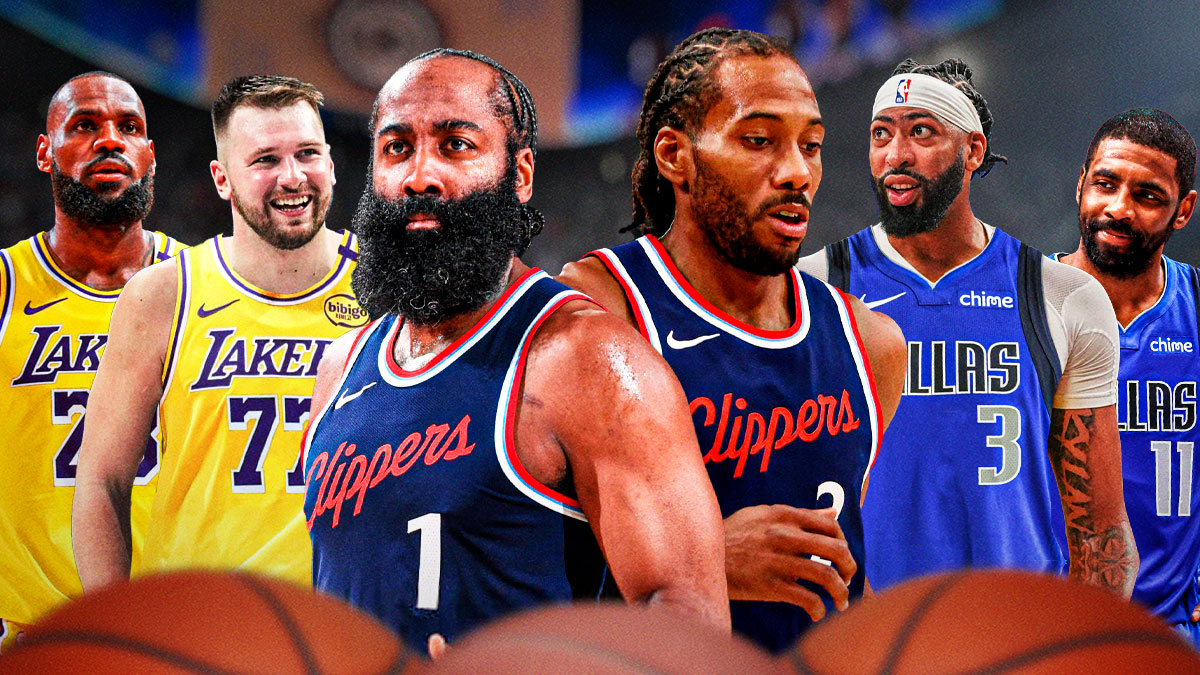 LeBron James, Luka Doncic, Los Angeles Lakers, Anthony Davis, Kyrie Irving, Dallas Mavericks, James Harden Kawhi Leonard, Los Angeles Clippers