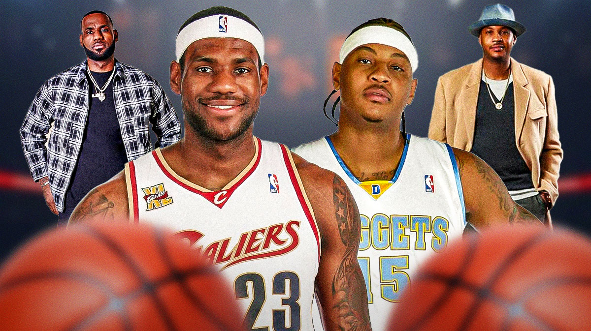 Los Angeles Lakers star LeBron James and Basketball Hall of Fame finalist Carmelo Anthony