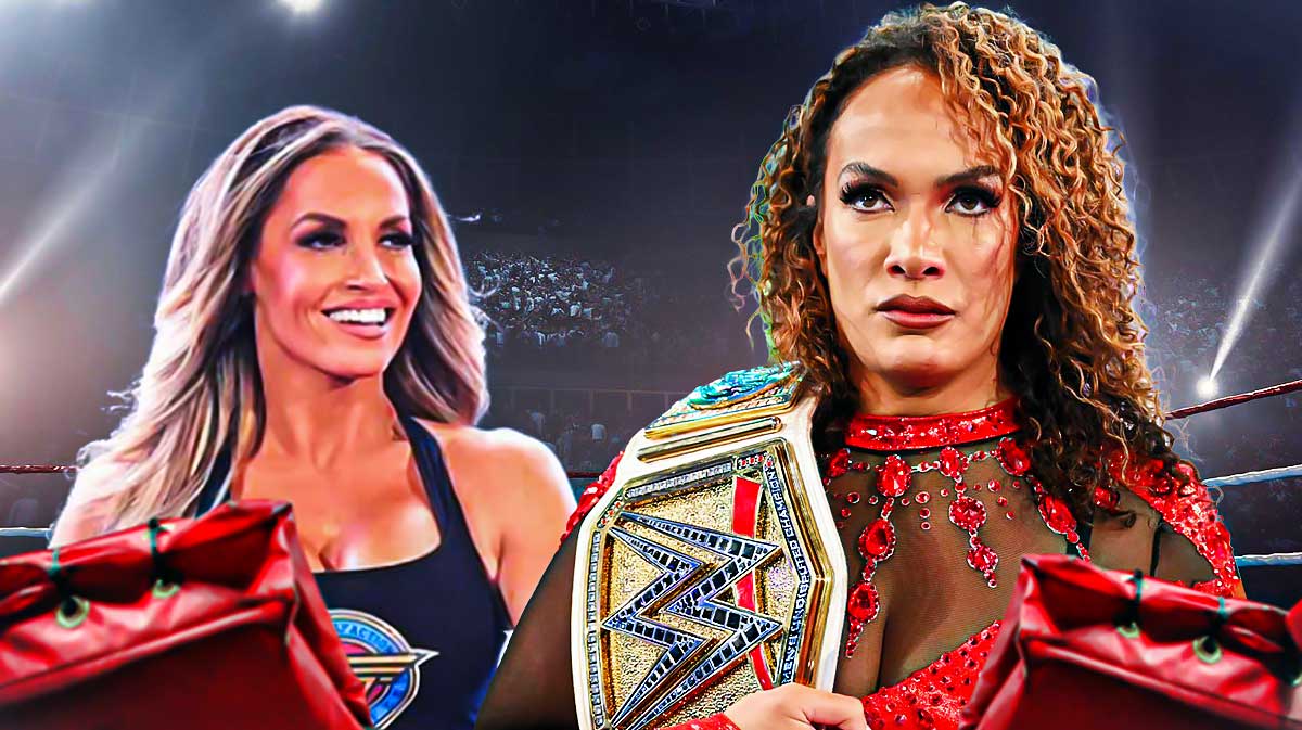 WWE Hall of Famer Trish Stratus and Nia Jax in wrestling ring.