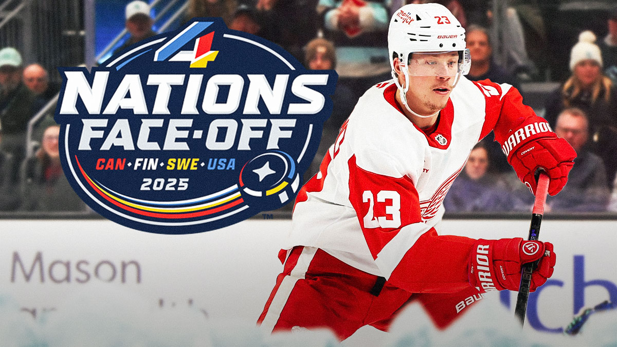 Red Wings star Lucas Raymond starred for Team Sweden at the 4 Nations.