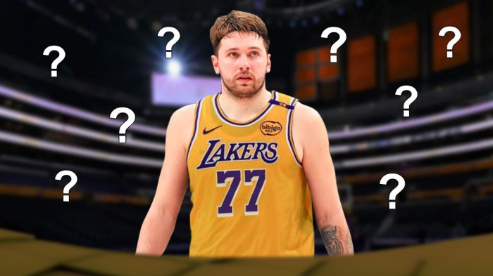 Lakers star Luka Doncic with question marks all around him
