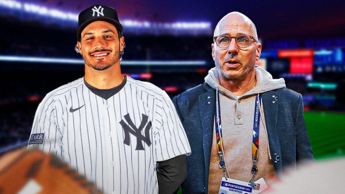 Brian Cashman. Nolan Arenado in a Yankees uniform.