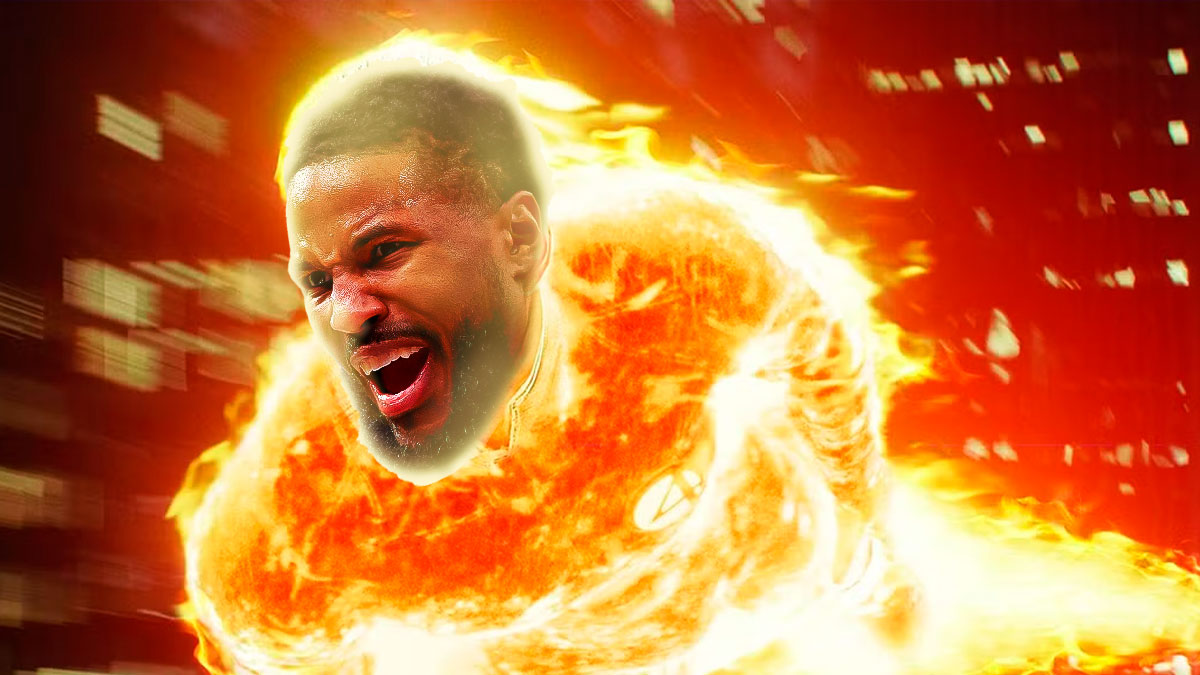 Pistons' Malik Beasley as the Human Torch