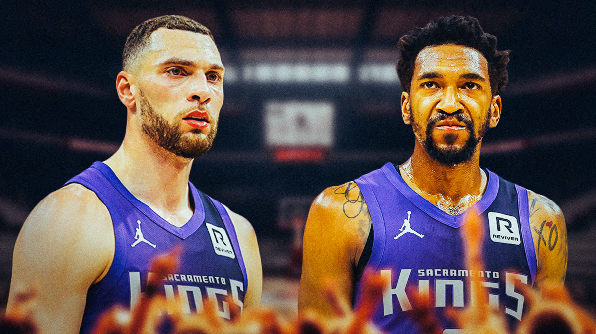 Malik Monk and Zach LaVine in Kings jerseys.