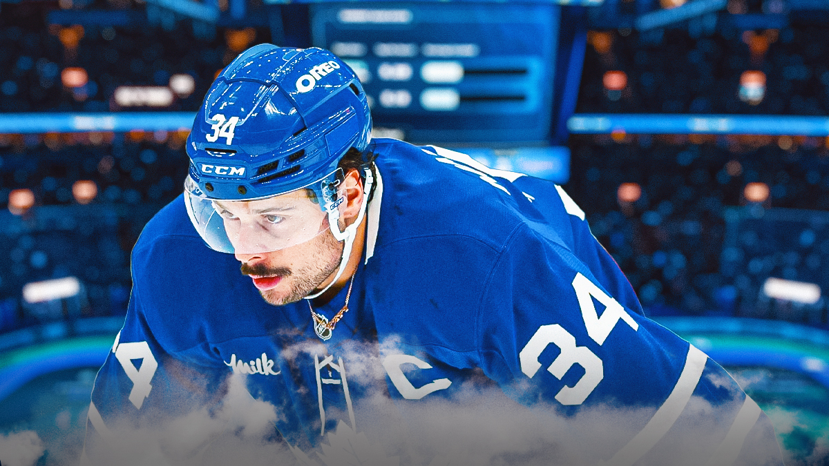 Disappointed Maple Leafs captain Auston Matthews inside Scotiabank Arena